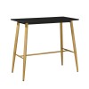 LAVIDA Τραπέζι BAR Μέταλλο Βαφή Φυσικό / Μαύρο MDF