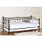 MARIN Set : Daybed με Στρώμα 90x190 + Βοηθητικό Κρεβάτι με Στρώμα 85x185 Μέταλλο Μαύρο