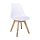 MARTIN STRIPE Καρέκλα Ξύλινο Πόδι / PP Άσπρο