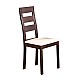 MILLER Καρέκλα Οξυά Σκούρο Καρυδί / PVC Εκρού
