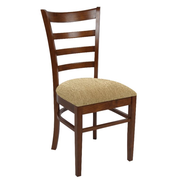 NATURALE Καρέκλα Καρυδί / Ύφασμα Μπεζ