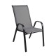 RIO Πολυθρόνα Στοιβαζόμενη Κήπου, Μέταλλο Βαφή Μαύρο, Textilene Γκρι (4,20kg) RIO Πολυθρόνα Στοιβαζόμενη Κήπου, Μέταλλο Βαφή Μαύρο, Textilene Γκρι (4,20kg)
