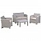 SAVANNA Set Σαλόνι Κήπου Βεράν τας K/D / PP-UV Sand Grey /Μαξιλάρια Μπεζ