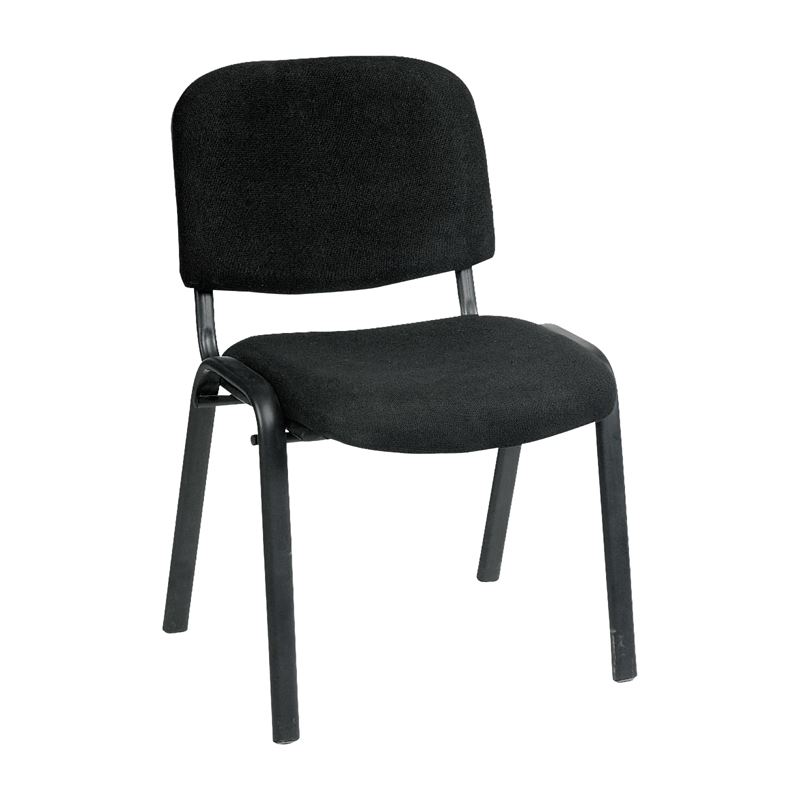 SIGMA Καρέκλα Στοιβαζόμενη Γραφείου - Επισκέπτη Μέταλλο Μαύρο / Ύφασμα Μαύρο
