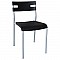 SWIFT Καρέκλα Στοιβαζόμενη Mέταλλο Βαφή Silver / PP Μαύρο