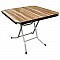 TOPAL Τραπέζι Πτυσσόμενο Μεταλλικό Γκρι/Wood Deco