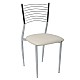 VIVIAN Καρέκλα Μέταλλο Χρώμιο / PVC Εκρού