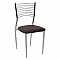 VIVIAN Καρέκλα Μέταλλο Χρώμιο / PVC Σκούρο Καφέ