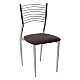 VIVIAN Καρέκλα Μέταλλο Χρώμιο / PVC Σκούρο Καφέ