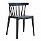 WEST Καρέκλα PP-UV Μαύρο